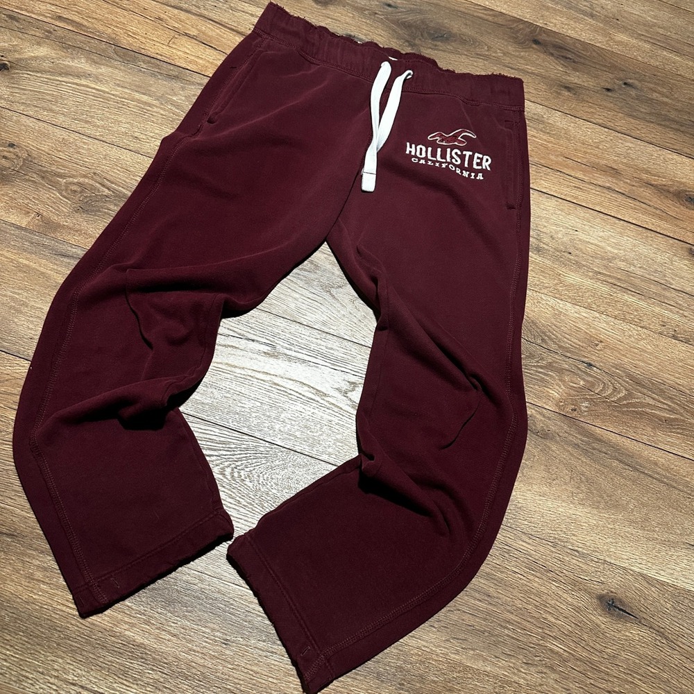 Y2K Hollister Maroon Sweatpants Mens Small